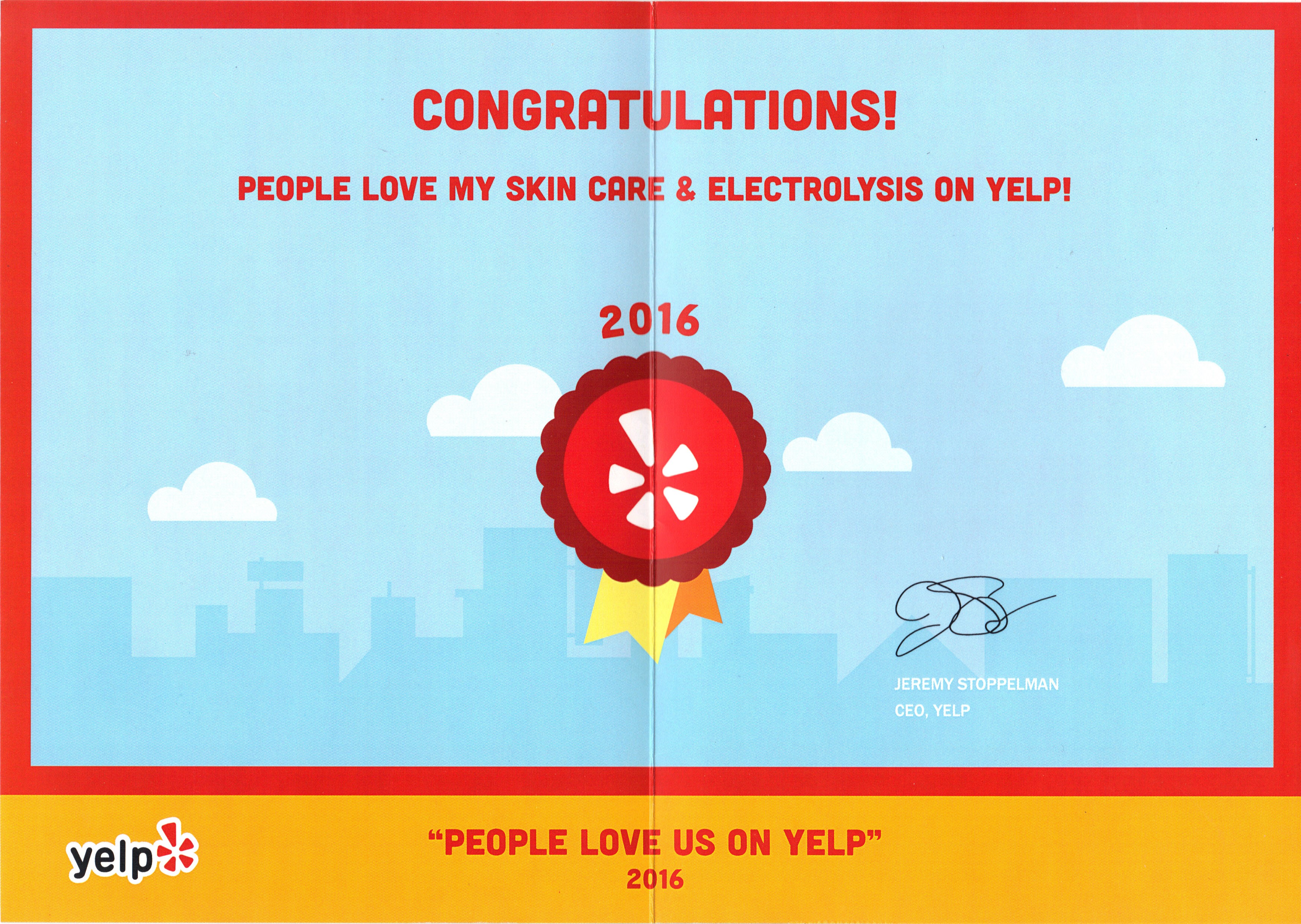 YELP recognition